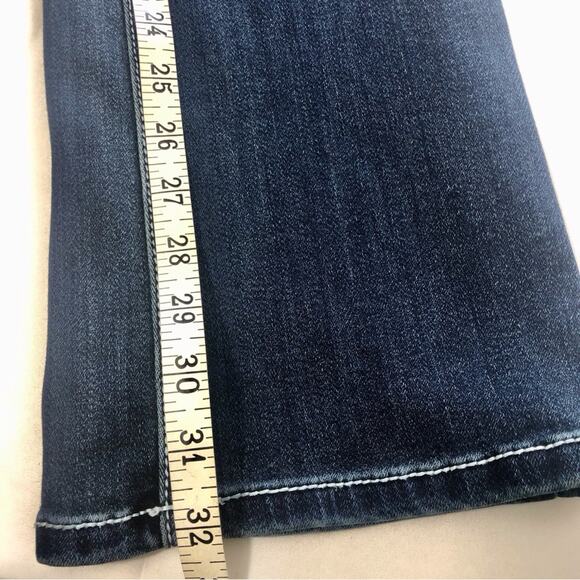 INC International Concepts Curvy Classic Bootcut Jeans White Top Stitch Mid Rise - Picture 11 of 16